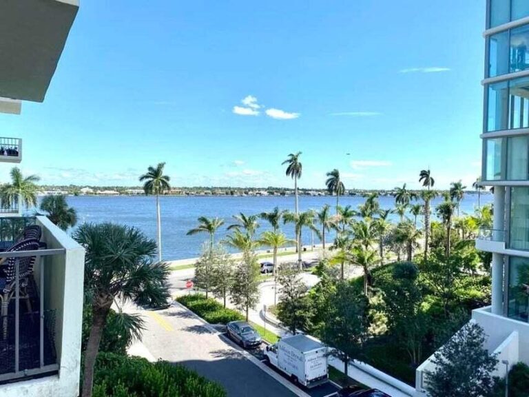 Intracoastal waterway view from a Palm Beach residence